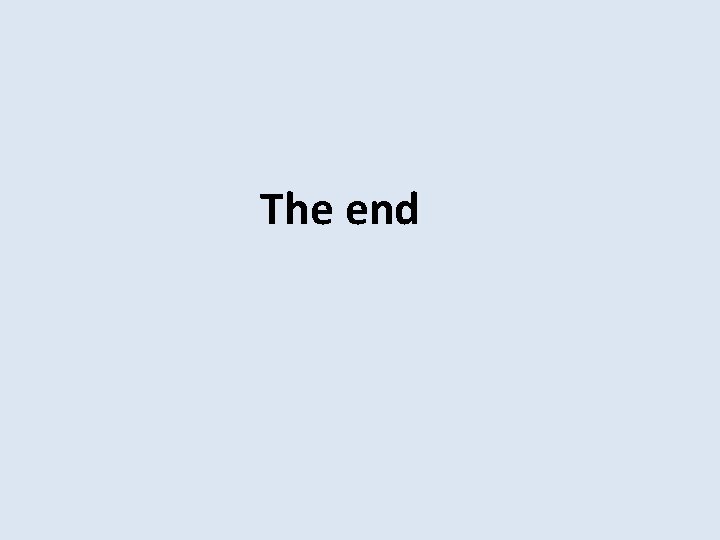 The end 