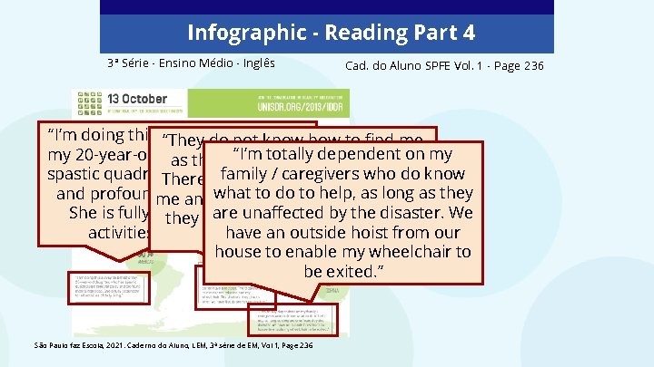 Infographic - Reading Part 4 3ª Série - Ensino Médio - Inglês Cad. do