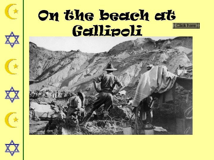 On the beach at Gallipoli 