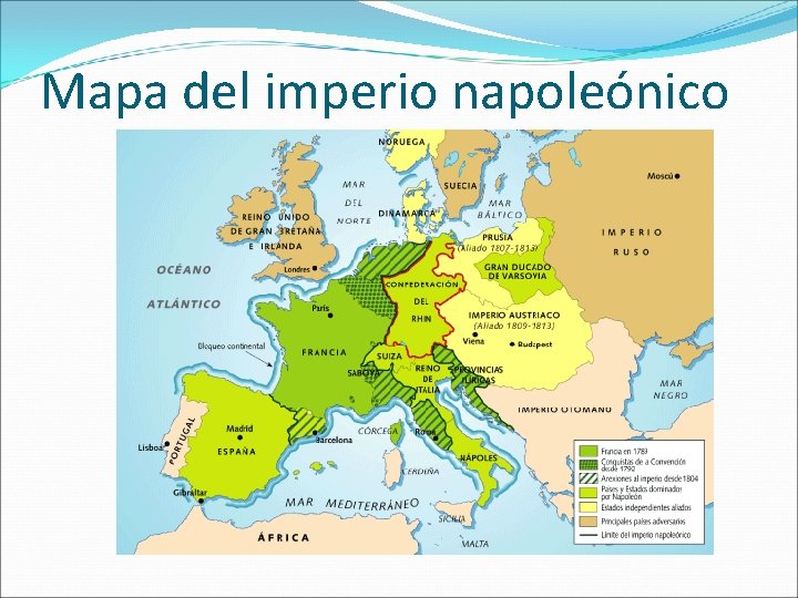 Mapa del imperio napoleónico 
