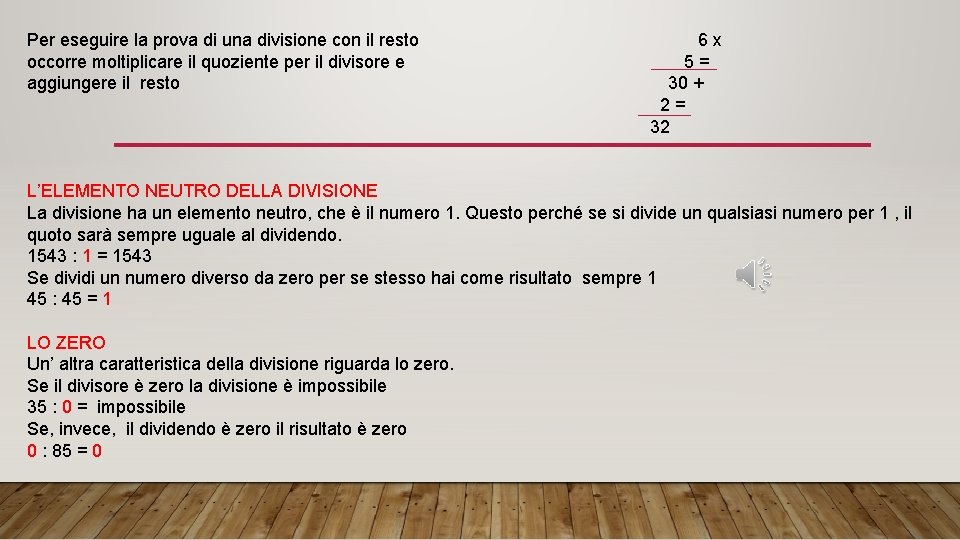 MATEMATICA SCIENZE LA DIVISIONE Il CICLO DELLACQUA Classe
