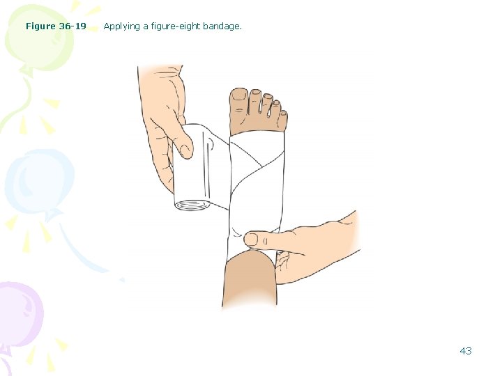 Figure 36 -19 Applying a figure-eight bandage. 43 