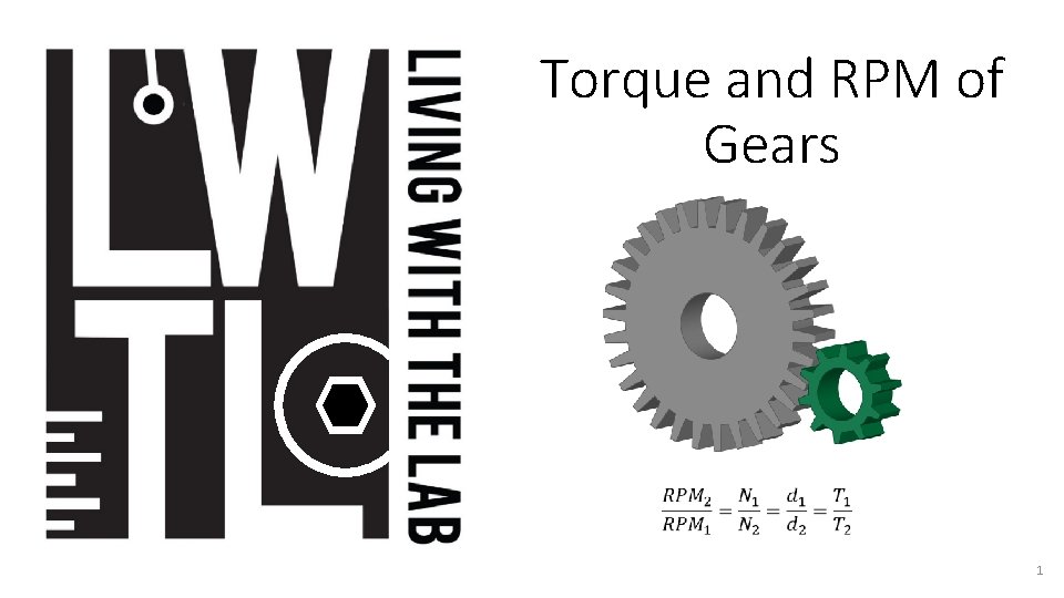 Torque and RPM of Gears 1 
