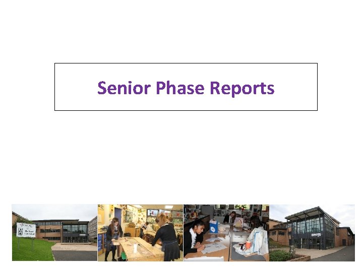 Senior Phase Reports 