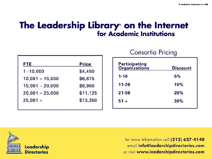 © Leadership Directories, Inc. 2008 
