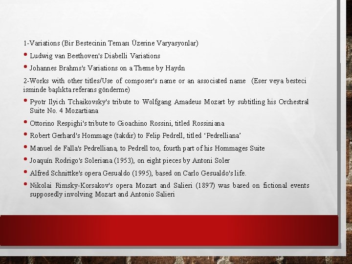 1 -Variations (Bir Bestecinin Teması Üzerine Varyasyonlar) • Ludwig van Beethoven's Diabelli Variations •