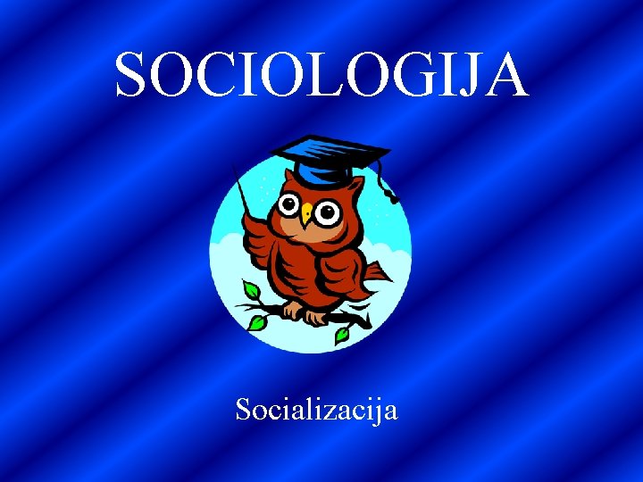 SOCIOLOGIJA Socializacija 