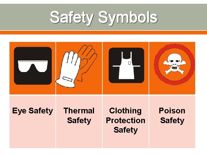 Safety Symbols Eye Safety Thermal Safety Clothing Protection Safety Poison Safety 