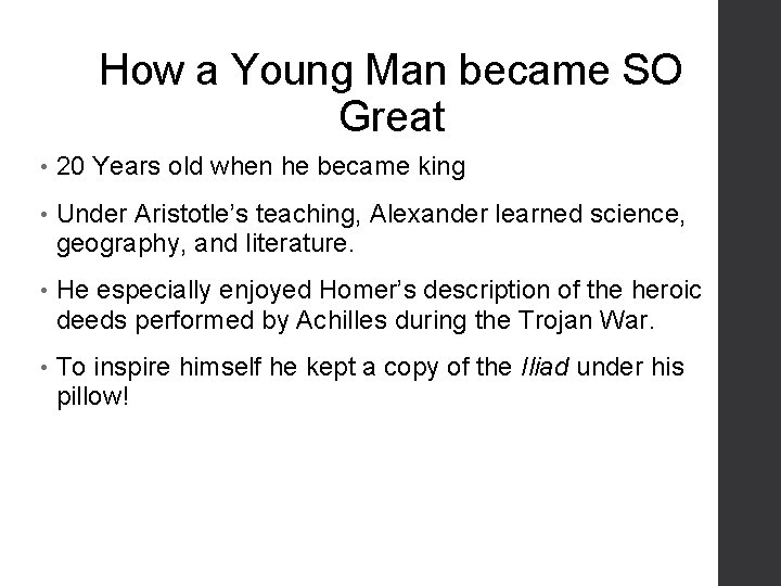 How a Young Man became SO Great • 20 Years old when he became