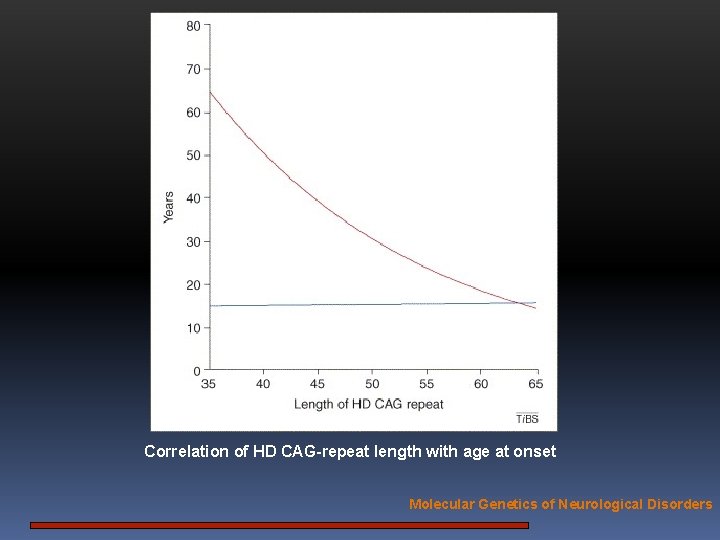 Correlation of HD CAG-repeat length with age at onset Molecular Genetics of Neurological Disorders
