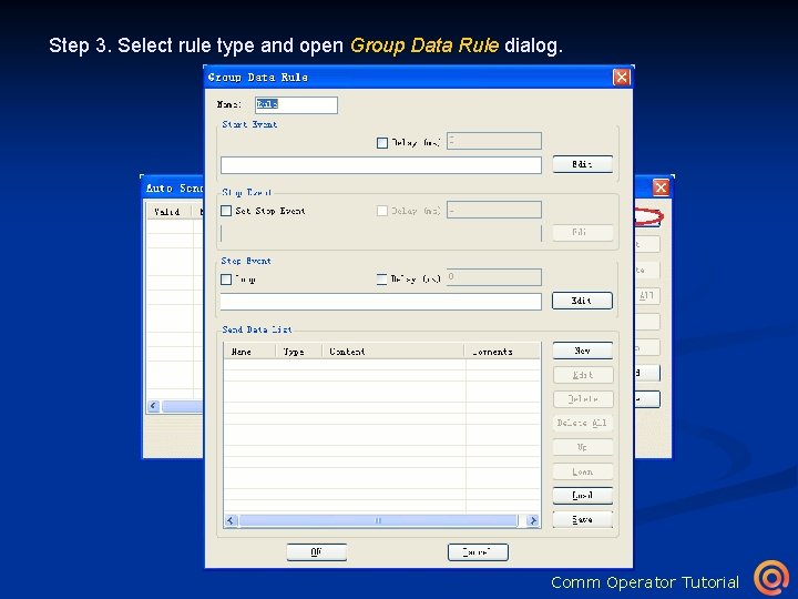 Step 3. Select rule type and open Group Data Rule dialog. Click to show