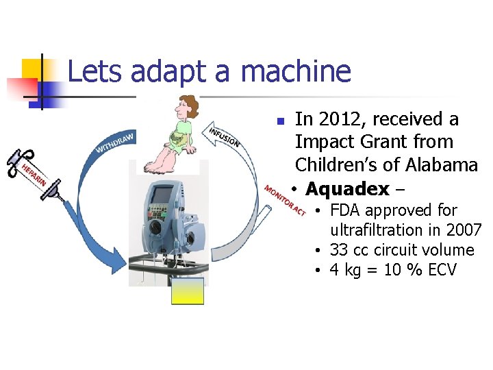 Lets adapt a machine n In 2012, received a Impact Grant from Children’s of