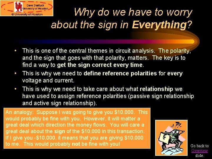 Why do we have to worry about the sign in Everything? • This is