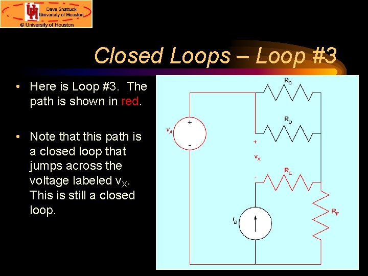 Closed Loops – Loop #3 • Here is Loop #3. The path is shown