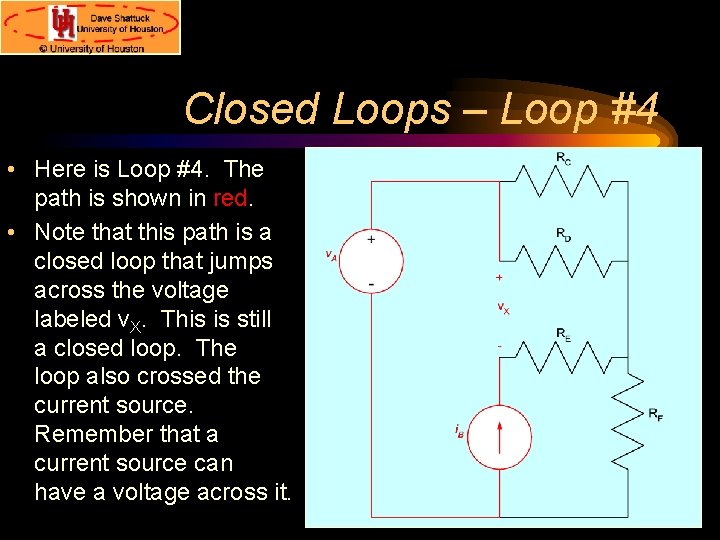 Closed Loops – Loop #4 • Here is Loop #4. The path is shown