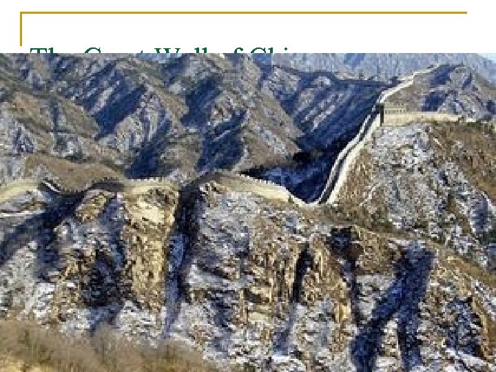 The Great Wall of China 