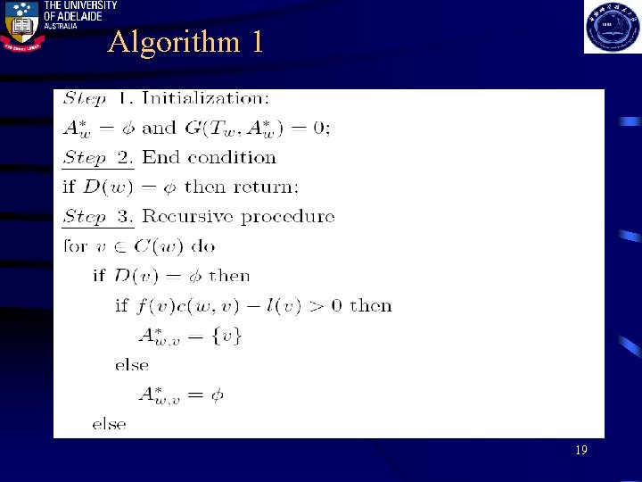 Algorithm 1 19 