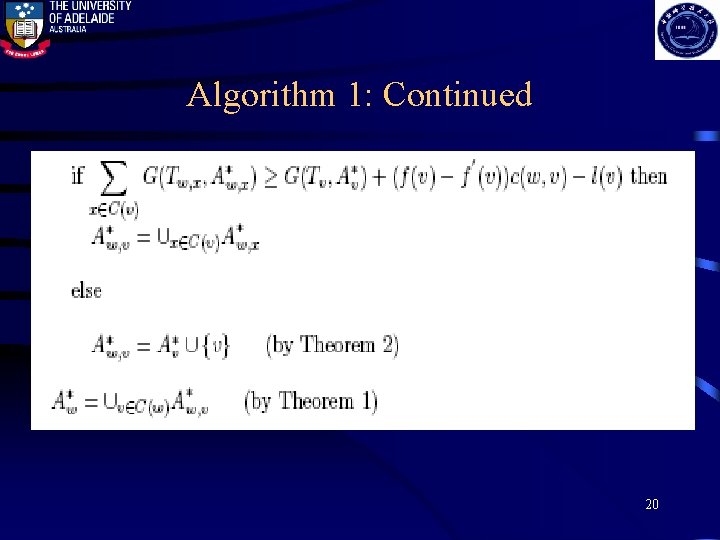 Algorithm 1: Continued 20 