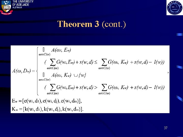 Theorem 3 (cont. ) 37 