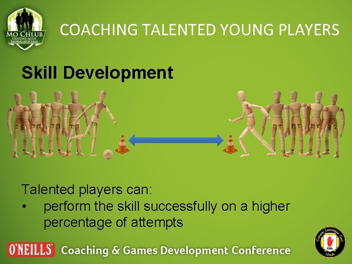COACHING TALENTED YOUNG PLAYERS Skill Development Talented players can: • perform the skill successfully