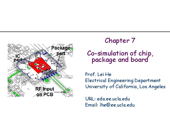 Chapter 7 Co-simulation of chip, package and board Prof. Lei He Electrical Engineering Department