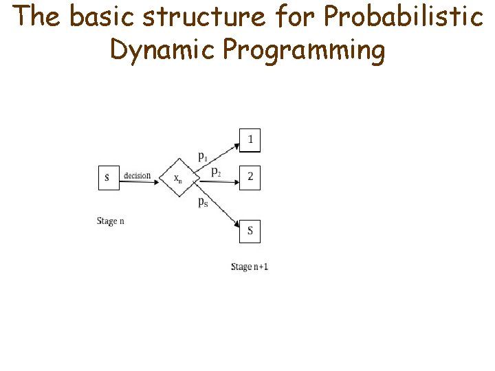 The basic structure for Probabilistic Dynamic Programming 
