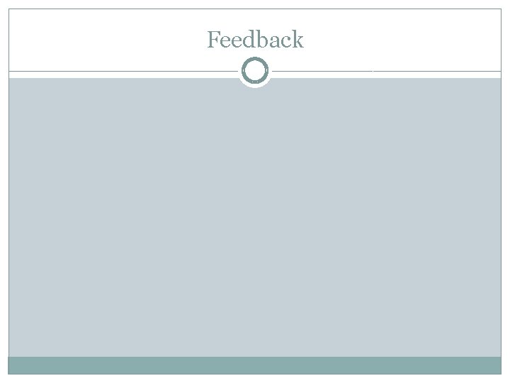 Feedback 