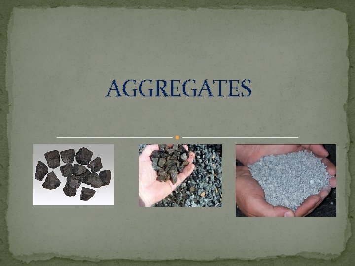 AGGREGATES 