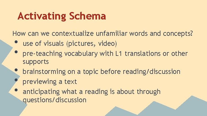 BICs and CALP Activating Schema Sociolinguistics 26 April
