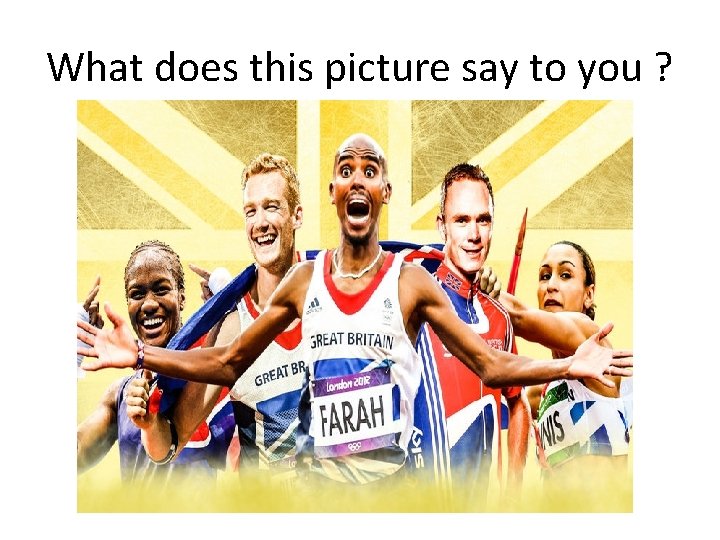 What does this picture say to you ? 