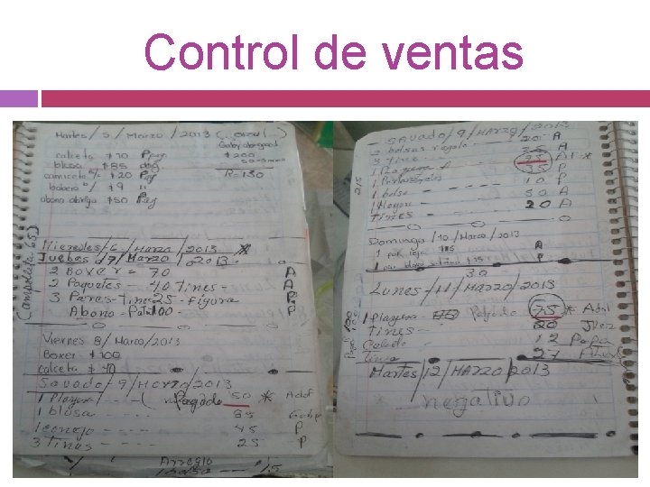 Control de ventas 