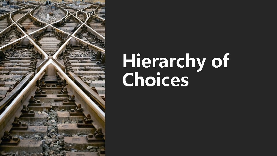 Hierarchy of Choices 