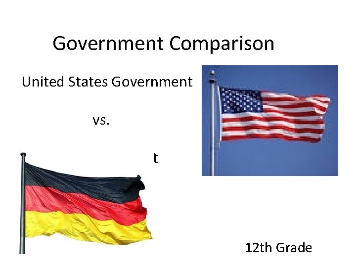Government Comparison United States Government vs. German Government 12 th Grade 