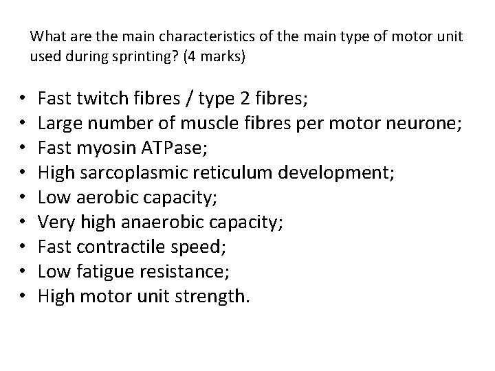 What are the main characteristics of the main type of motor unit used during