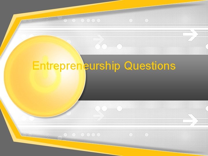 Entrepreneurship Questions 