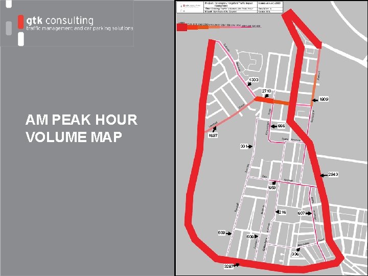 1333 2710 1809 AM PEAK HOUR VOLUME MAP 666 1697 331 2943 659 216