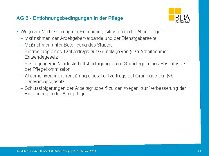 AG 5 - Entlohnungsbedingungen der Pflege Titelmasterformat durch Klicken in bearbeiten §Textmasterformate Wege zur