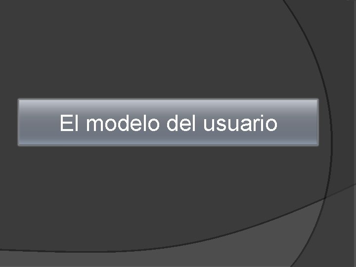 El modelo del usuario 