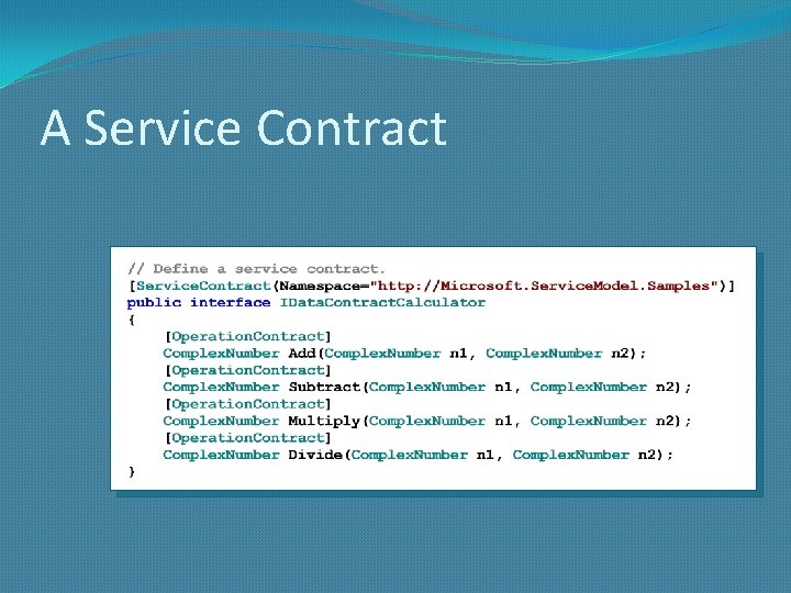 A Service Contract 