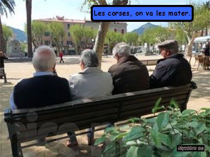 Les corses, on va les mater. 