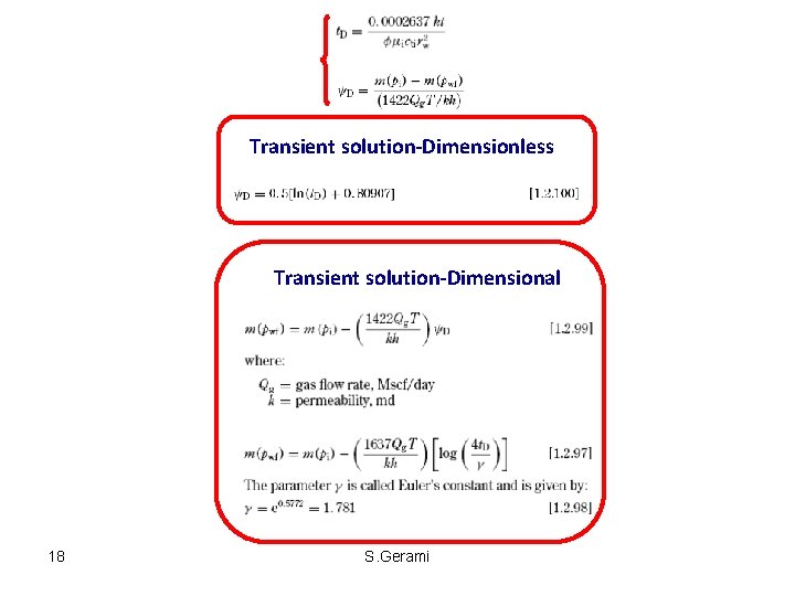 Transient solution-Dimensionless Transient solution-Dimensional 18 S. Gerami Transient solution-Dimensionless Transient solution-Dimensional 18 S. Gerami