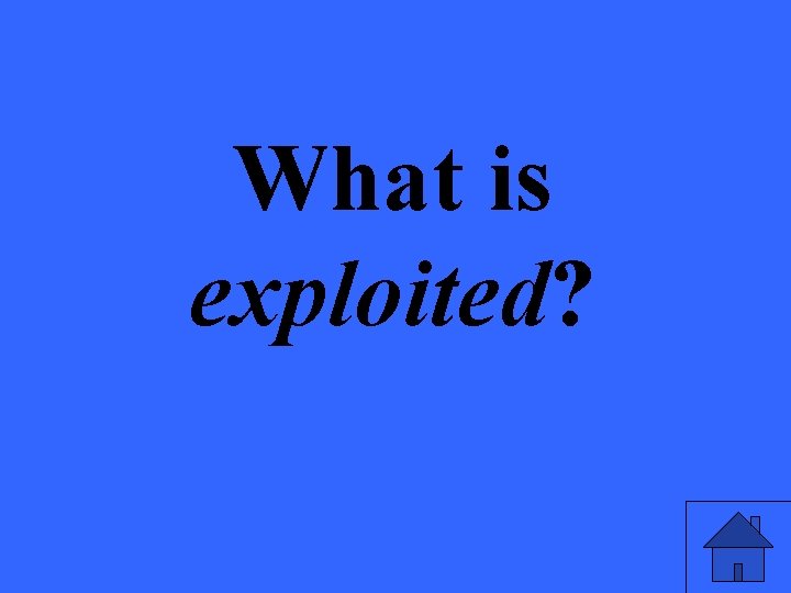 What is exploited? 