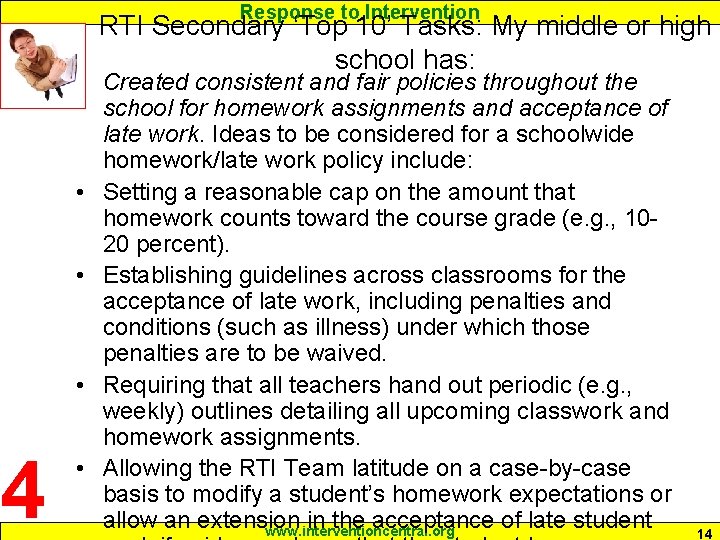 Response to Intervention RTI Secondary ‘Top 10’ Tasks: My middle or high school has: