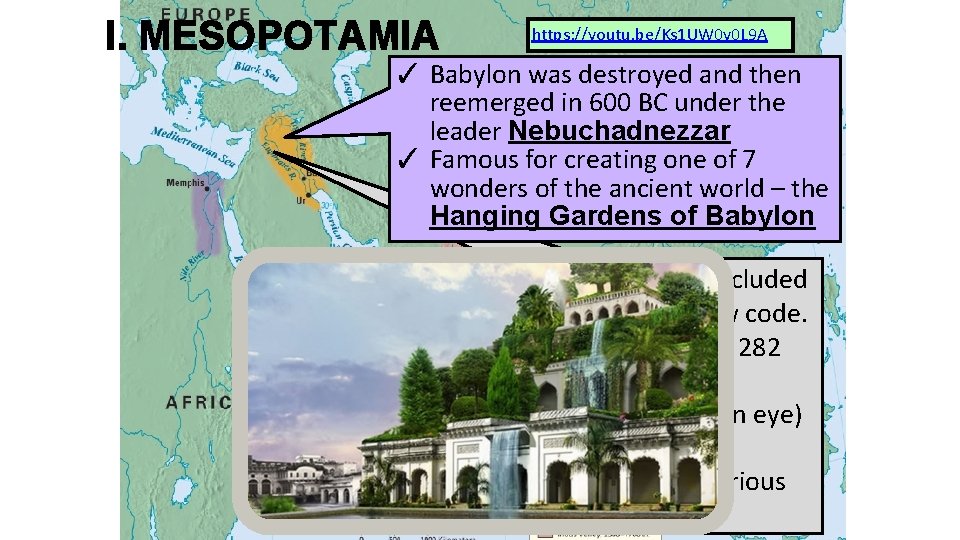 I. MESOPOTAMIA https: //youtu. be/Ks 1 UW 0 y 0 L 9 A ✓