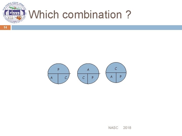 Which combination ? 14 P A C C P A NASC P 2018 
