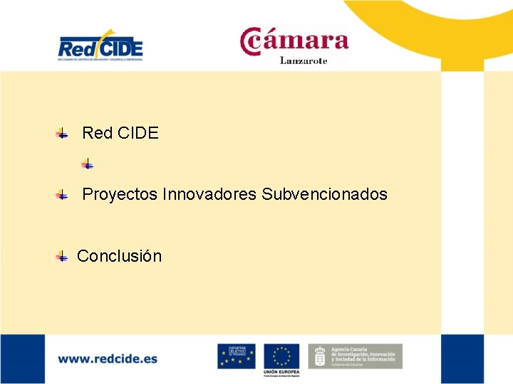 Red CIDE Proyectos Innovadores Subvencionados Conclusión 