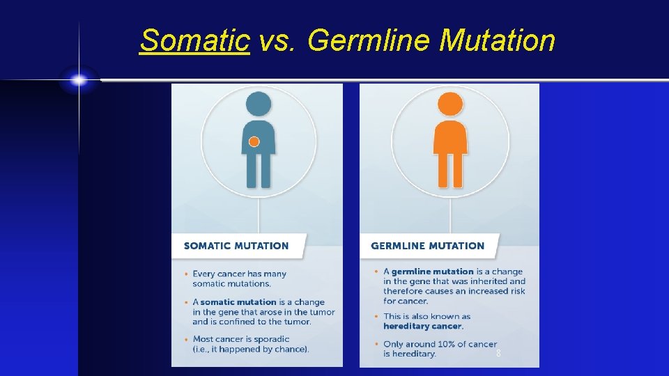 Somatic vs. Germline Mutation 8 