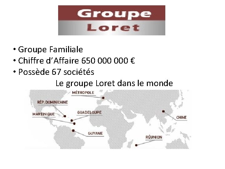  • Groupe Familiale • Chiffre d’Affaire 650 000 € • Possède 67 sociétés