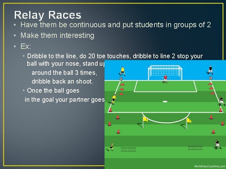 Relay Races • Have them be continuous and put students in groups of 2