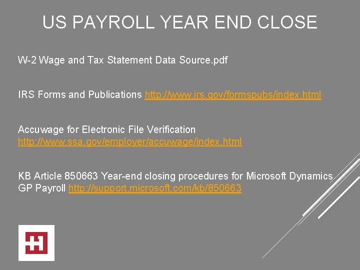 US PAYROLL YEAR END CLOSE W-2 Wage and Tax Statement Data Source. pdf IRS